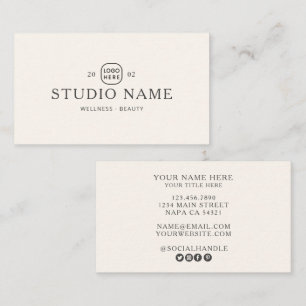 Modernes Boutique-Wellness-Schönheitsstudio-Logo Visitenkarte