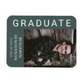 Modernes Boy Abschluss Foto Magnet (Horizontal)