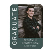 Modernes Boy Abschluss Foto Magnet (Vertikal)