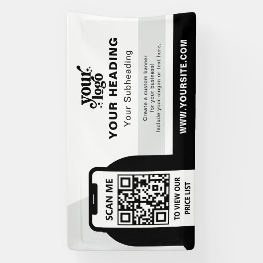 Modernes Branding - Beruflicher QR-Code Banner (Vertikal)