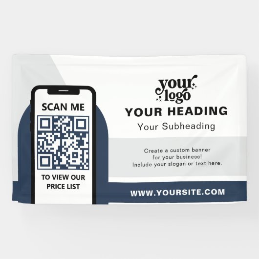Modernes Branding - Beruflicher QR-Code Banner (Horizontal)