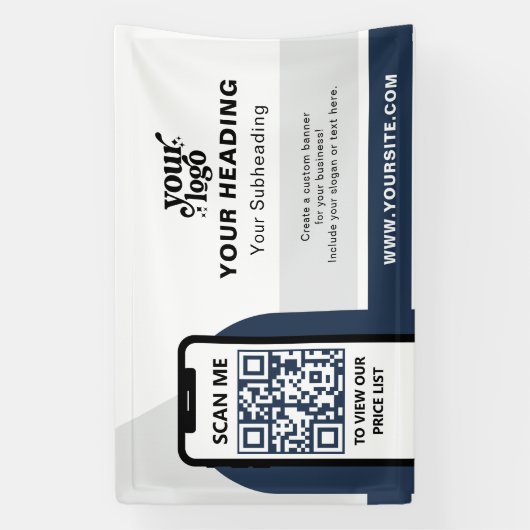 Modernes Branding - Beruflicher QR-Code Banner (Vertikal)