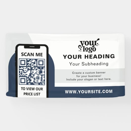 Modernes Branding - Beruflicher QR-Code Banner (Horizontal)