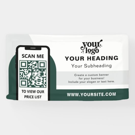 Modernes Branding - Beruflicher QR-Code Banner (Horizontal)