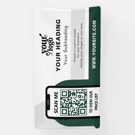 Modernes Branding - Beruflicher QR-Code Banner (Vertikal)
