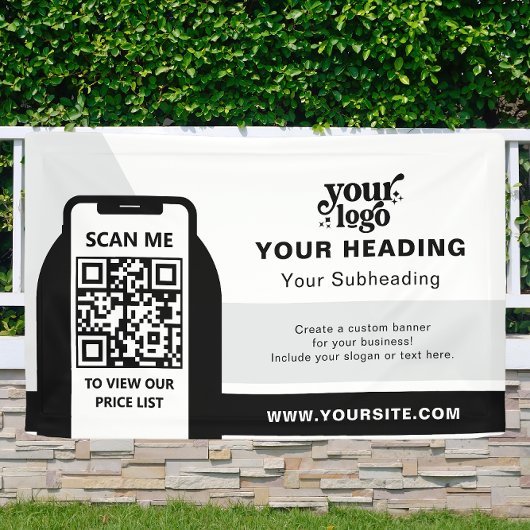 Modernes Branding - Beruflicher QR-Code Banner