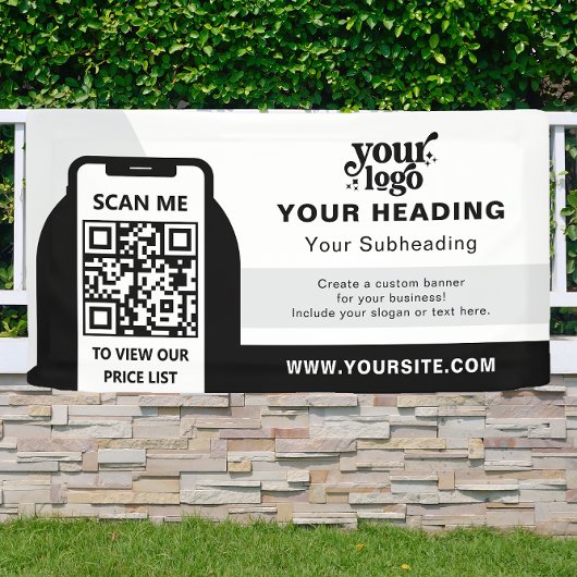 Modernes Branding - Beruflicher QR-Code Banner