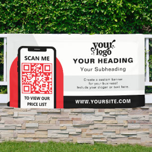Modernes Branding - Beruflicher QR-Code Banner