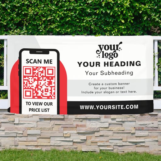 Modernes Branding - Beruflicher QR-Code Banner