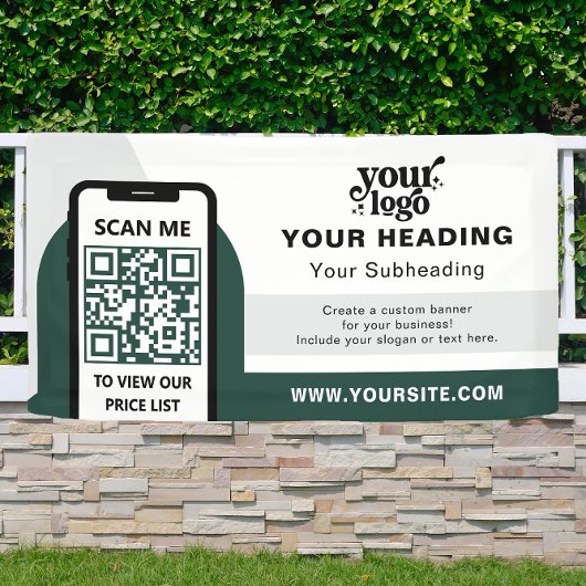 Modernes Branding - Beruflicher QR-Code Banner
