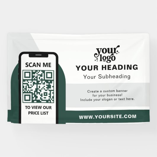 Modernes Branding - Beruflicher QR-Code Banner (Horizontal)