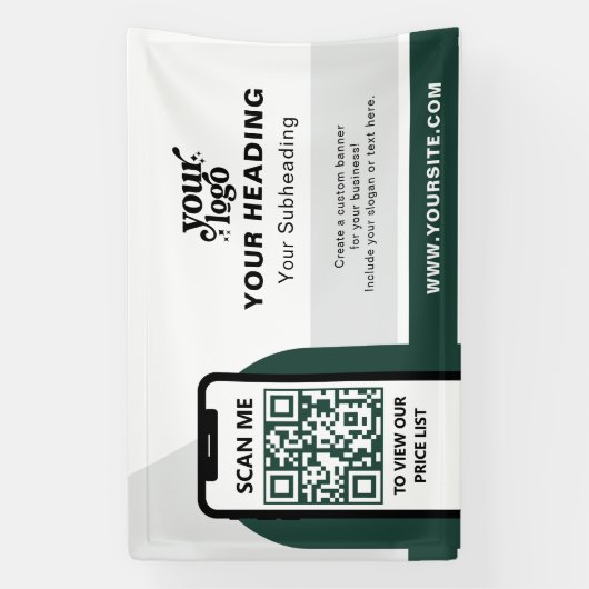 Modernes Branding - Beruflicher QR-Code Banner (Vertikal)