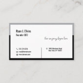 Modernes Branding für Gründer- und CEO-Visitenkart Visitenkarte (Vorderseite)