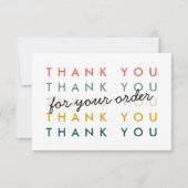 Modernes Branding für kleine Unternehmen Dankeskarte (Vorderseite)