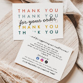 Modernes Branding für kleine Unternehmen Dankeskarte