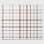 Modernes Braun Kariert| Großes Muster | Umhüllungs Geschenkpapier (Flach)