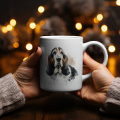 Modernes Braun/Schwarzes Basset-Hund personalisier Tasse