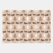 Modernes Braun- und Weißwinterdesign Geschenkpapier Set (Vorderseite 3)
