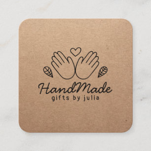 Modernes braunes braunes Packpapier des Telefonnummerkarte