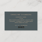 Modernes braunes Holzkohlemuster, graues Leaf-Must Visitenkarte (Rückseite)