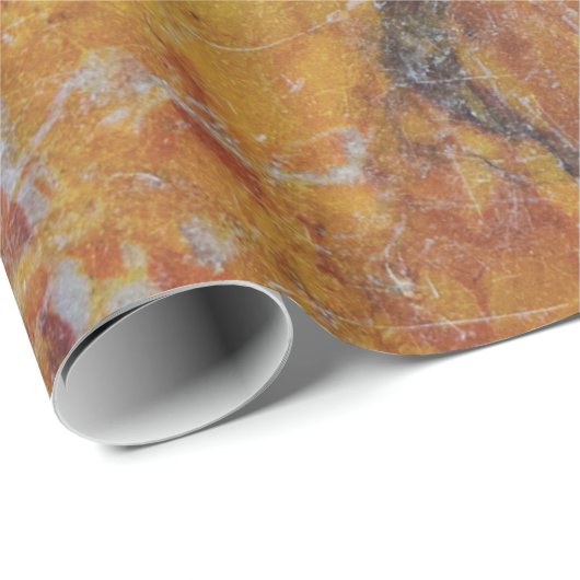 Modernes braunes Imitat Marmor Geschenkpapier (Rolleneckpunkt)