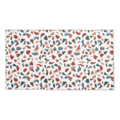 Modernes braunes Muster-Monogramm Kissenbezug (Rückseite)