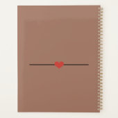 Modernes, braunes Script-Name Rezept Avery Mini Bi Planer (Rückseite)