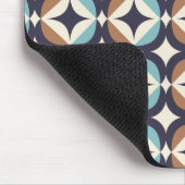 Modernes braunes und Aquamarines Muster des Mittel Mousepad (Ecke)