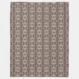 Modernes, braunes und beigefarbenes Tao Fleecedecke