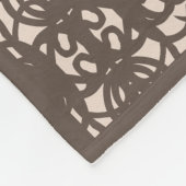 Modernes, braunes und beigefarbenes Tao Fleecedecke (Ecke)