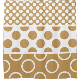 Modernes, braunes und weißes Muster Duschvorhang