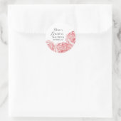 Modernes Brautduschenaufkleber Runder Aufkleber (Tasche)