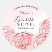 Modernes Brautduschenaufkleber Runder Aufkleber (Vorderseite)