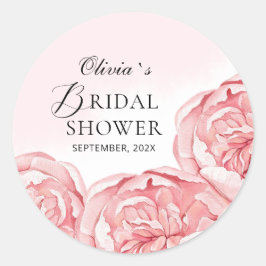 Modernes Brautduschenaufkleber Runder Aufkleber