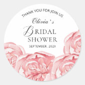 Modernes Brautduschenaufkleber Runder Aufkleber (Vorderseite)