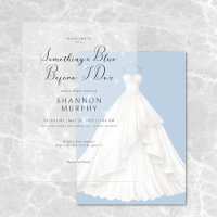 Modernes Brautkleid Blue Background Dusche