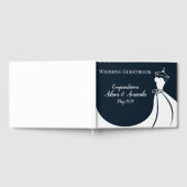 Modernes Brautkleid Gästebuch (Voll)