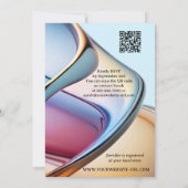 Modernes Brautparty Abstrakt Art Einladung (Rückseite)