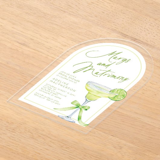 Modernes Brautparty Acryleinladungen (Ablage )