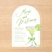 Modernes Brautparty Acryleinladungen (Vorderseite)