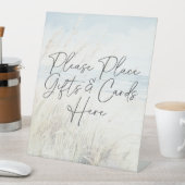 Modernes Brautparty am Meer Sockelschild (In Situ)