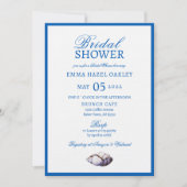 Modernes Brautparty am Strand Nautic Ocean Einladung (Vorderseite)