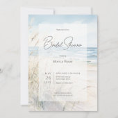 Modernes Brautparty an der Küste Einladung (Vorderseite)