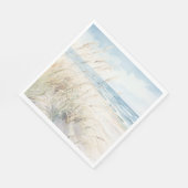 Modernes Brautparty an der Küste Serviette (Ecke)