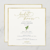 Modernes Brautparty aus dem Floral Lily Valley Einladung (Vorne/Hinten)