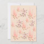 Modernes Brautparty aus rosa Pampelgras Einladung (Rückseite)