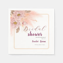 Modernes Brautparty aus rosa Pampelgras