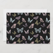 Modernes Brautparty aus schwarzem Pastell Einladung (Rückseite)