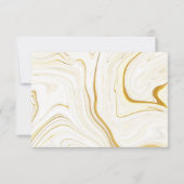 Modernes Brautparty aus weißem Marmor Danke Karte (Rückseite)