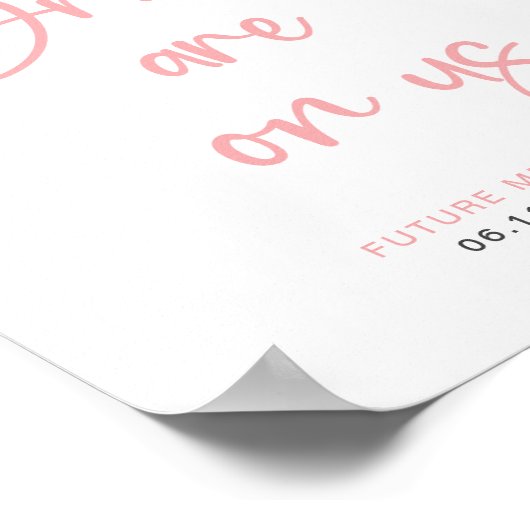 Modernes Brautparty Bar Sign Poster (Ecke)